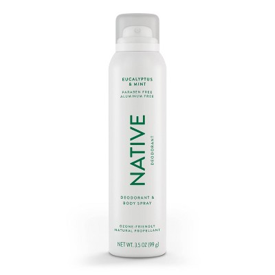 Native Deodorant & Body Spray for Men & Women - Eucalyptus & Mint - Aluminum Free - 3.5oz