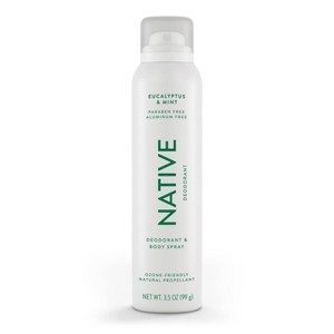 Native Deodorant & Body Spray for Men & Women - Eucalyptus & Mint - Aluminum Free - 3.5oz - 1 of 4