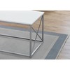 Monarch Specialties Table Set 3Pcs Set Coffee End Side Accent Living Room Metal Laminate White Grey Contemporary Modern - 2 of 4