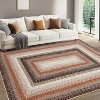 Machine Washable Area Rug - Non-Slip Stain Resistant Low Pile Carpet Modern Braided Farmhouse Rug for Living Room Bedroom Dining Room Office - 2 of 4