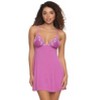 Jezebel Womens Demure Lace Chemise |  Wireless (Radiant Orchid, X-Large) - 2 of 2