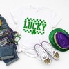 Simply Sage Market Women's Checkered Lucky Shamrock Short Sleeve Graphic Tee - 3 of 4