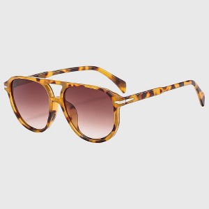 Anna-Kaci Women's Retro-Inspired Double-Bridge Square Sunglasses - 1 of 4