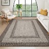 Area Rug Braided Printed Throw, Non-Slip Low Pile Accent Carpet, Foldable Soft Floor Cover for Bedroom or Living Room, Mocha - 2 of 4