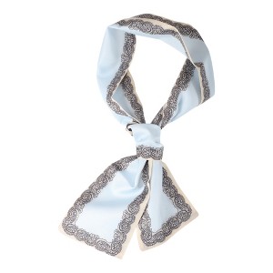 Unique Bargains Women's Print Satin Headband Blue Gray 1 Pc - 1 of 4