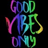 Adult Design By Humans Good Vibes Only Rainbow Pride By Samcole18 T-Shirt - image 2 of 2