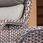 gray cushion/brown wicker