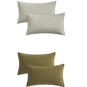 REGALWOVEN 4 Pcs Solid Chenille Soft Couch Throw Pillow Covers for Sofa Living Room Home Decor 12 x 20 Inch - 1 of 4