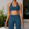 Anna-Kaci Active Women's Halter Neck Sports Bra with Elastic Band and V-Neckline - 2 of 4