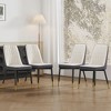 NicBex PU Leather Dining Chairs Set of 2/4,Upholstered Armless Chair with Stripe Backrest,Kitchen Chairs for Office,Living,Meeting Room - 2 of 4