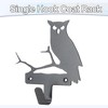 5 Star Super Deals Rustic Owl Wall Hook - Decorative Matte Black Metal Hanger for Entryway, Bedroom, or Living Room - 2 of 3
