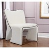 HomeRoots 29" Ivory Faux Shearling And Upholstered Side Chair - 2 of 4