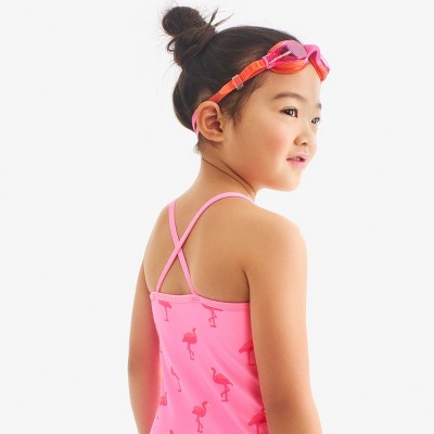 Primary Kids Swimsuit In Flamingos In Pink Lemonade Flamingos Size 10 — фото 3