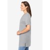 Woman Within Plus Size Perfect Short-Sleeve Shirred V-Neck Tunic - 4 of 4