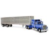 First Gear 1/64 Blue Ford LTL 9000 60in Aerodyne Sleeper & Wilson Livestock Trailer 60-1769 - 2 of 4