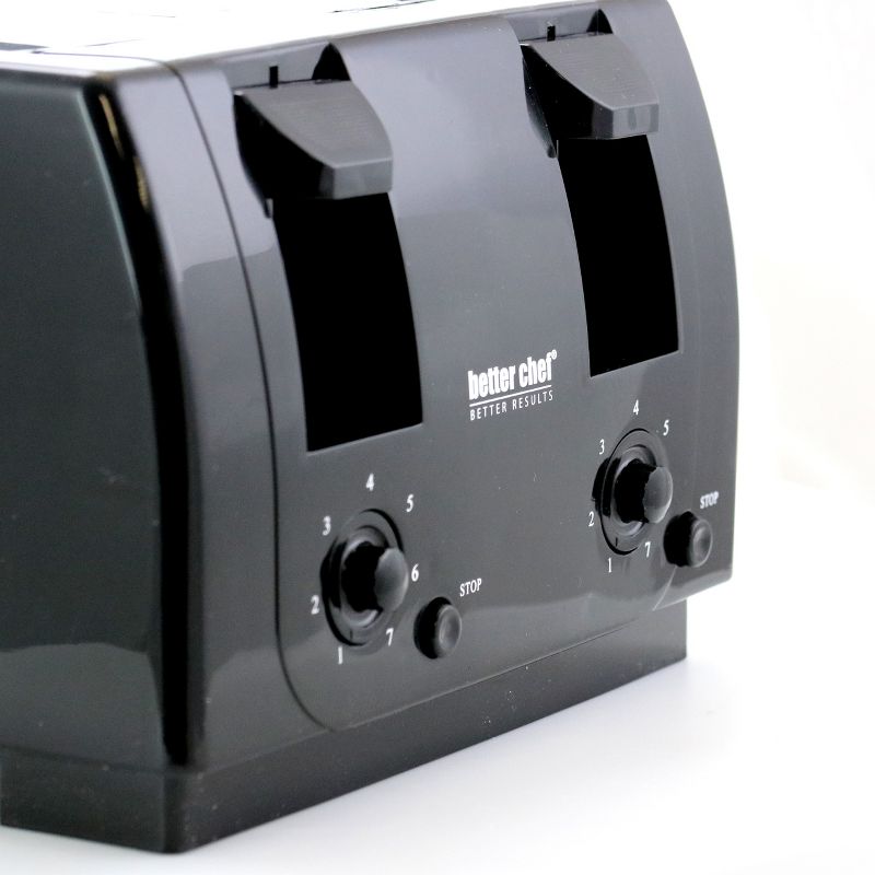 Better Chef 4 Slice Dual-Control Black Toaster, 3 of 6