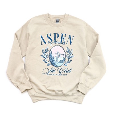 Simply Sage Market Women's Graphic Sweatshirt Aspen Ski Club Grunge