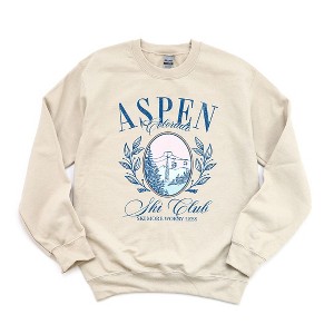 Simply Sage Market Women's Graphic Sweatshirt Aspen Ski Club Grunge - 1 of 3
