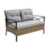 4-Pieces Patio Seating Set With Metal Frame,Cushion And Rectangle Coffee Table,Outdoor Furniture,Rarran Patio Conversation Set -Maison Boucle - 3 of 4