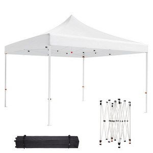 10 x 10 FT Pop Up Canopy Tent, Commercial Grade Instant Canopy, Heavy Duty Canopy Shelter, for Patio, Backyard, Bench, Garden - 1 of 4