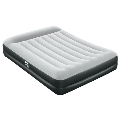 Sealy 94052E-BW 16 Inch High 2 Person Inflatable Mattress Internal I-Beam Queen Airbed w/ Built-In AC Air Pump, Pillow Headrest, and Storage Bag