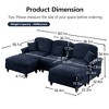 Modular U-Shaped Sectional Sofa with Flared Arms & Movable Ottomans - 2 of 4