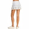 Women's Floral Printed Pointelle Knit Athleisure Skirt - TCEC - 3 of 4