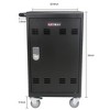 Gulches 30-Device Mobile Charging Cart with Combination Lock - Black Steel Charging Cabinet for Tablets Laptops, Locking Casters & Cable Management - 2 of 4