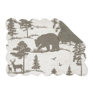 C&F Home Henderson Hideaway Woven Reversible Rustic Winter Wilderness Placemat Set of 6 - 1 of 4