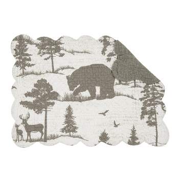 C&F Home Henderson Hideaway Woven Reversible Rustic Winter Wilderness Placemat Set of 6