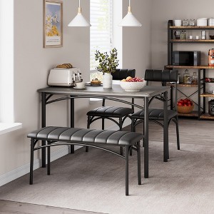 Whizmax Dining Table Set for 4, Kitchen Table with Upholstered Chairs and Bench, Kitchen Table Set for Small Space, Apartment, Home, Studio - 1 of 4