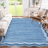 5x7 Blue Washable Area Rug – Ultra Soft Modern Abstract Low Pile Non-Slip Carpet, Stain-Resistant Rug for Bedroom, Living Room, Office - 3 of 4