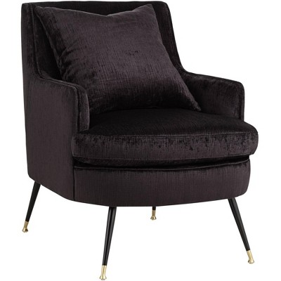 Studio 55D Virginia Corduroy Charcoal Accent Chair