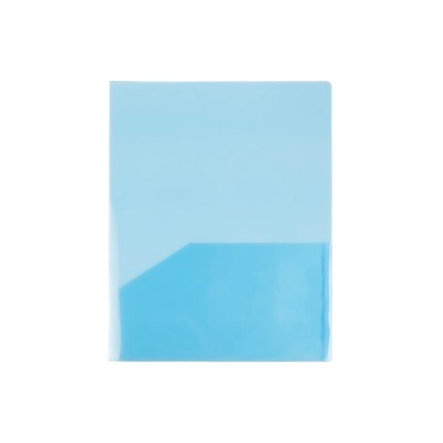 JAM Paper Light Weight Two-Pocket Plastic Presentation Folders Blue 6/Pack (381BLUED)