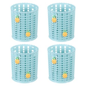 Unique Bargains Plastic Pineapple Decor Decorative Large-capacity Pencil Holder 3.1x3.1x3.9 Inch - 1 of 4
