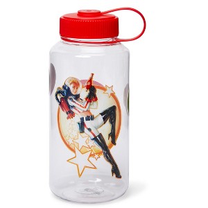 Just Funky Fallout Nuka Cola Logo Plastic Water Bottle w/ Lid & Molded Ice Cubes - 34-Ounce - 1 of 4