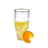 Classic Touch Set of 6 Straight Textured Water Tumblers with Gold Base and Rim -4"D - 3 of 4