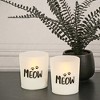LumaBase Battery-Operated LED Glass Candles, Meow - Set of 2 - 4 of 4