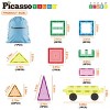 PICASSO-TILES Magnetic Tiles For Kids with Tote Bag, 61PCS Construction STEM Building Blocks Educational Toy - 3 of 4