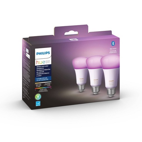 Philips Hue White and Color A19 LED Smart Bulbs, 4-pack