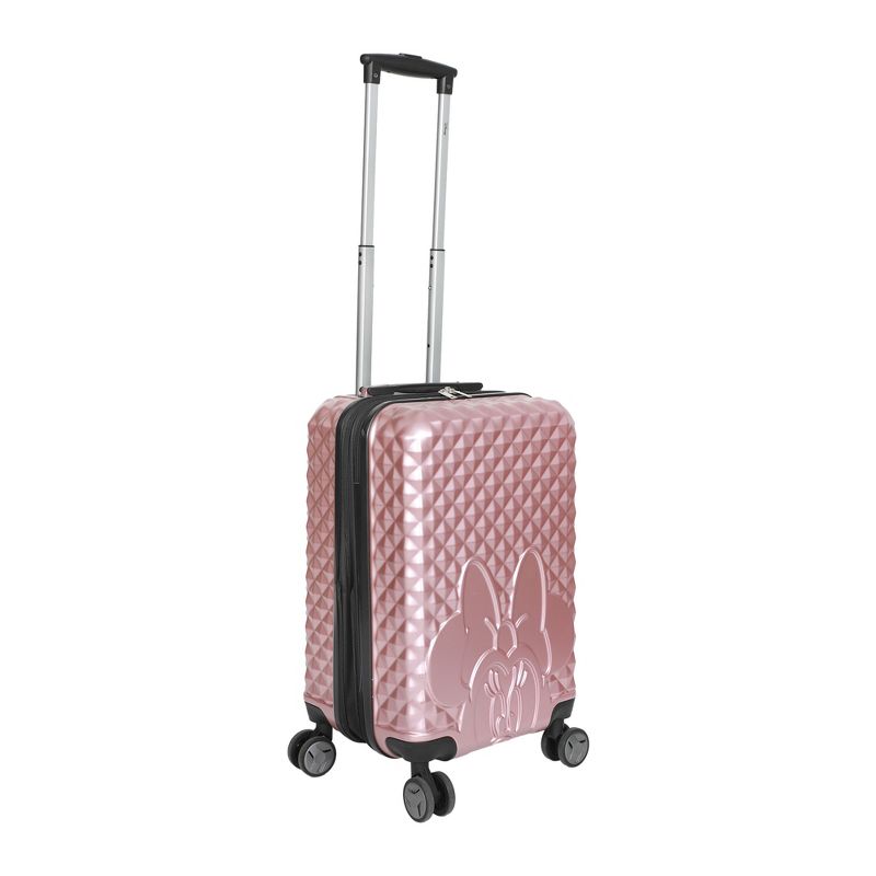 Disney Minnie Mouse Rose Gold 20” Carry-On Luggage With Wheels And Retractable Handle, 6 of 9