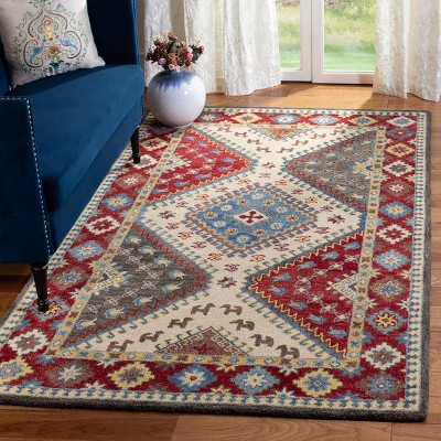 Antiquity Red and Ivory Hand Tufted Wool Area Rug