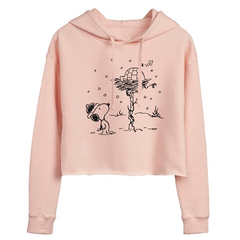 Women's - Peanuts -  Cropped Graphic Hoodie - image 1 of 4