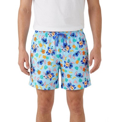 Seven Times Six Disney Stitch Pajamas Men's Tropical Vibe Lounge Sleep Shorts
