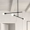 Z-Lite Modernist 3 - Light Chandelier in  Matte Black - 4 of 4