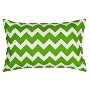 Kensington Garden 14"x22" Oversize Chevron Cotton Canvas Lumbar Throw Pillow - 1 of 3