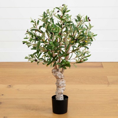 Mediterranean Bliss 29" Faux Olive Tree in Pot