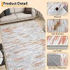 Modern Abstract Line Rug, Washable Non-Slip Low Pile Carpet, No-Shedding Stain-Resistant for Living Room, Bedroom, Dorm, Office - 2 of 4