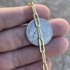 RMZ GOLD NYC 14k Gold Plated over 925 Silver Paperclip Paper Clip Bracelet 7'' 4MM - 3 of 4