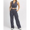 Women's BUTTON VEST AND TROUSER SET - Hey Babe - 2 of 4